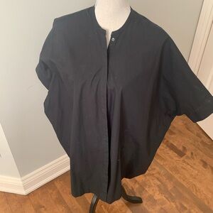 Babaton Black Cotton Blouse with buttons